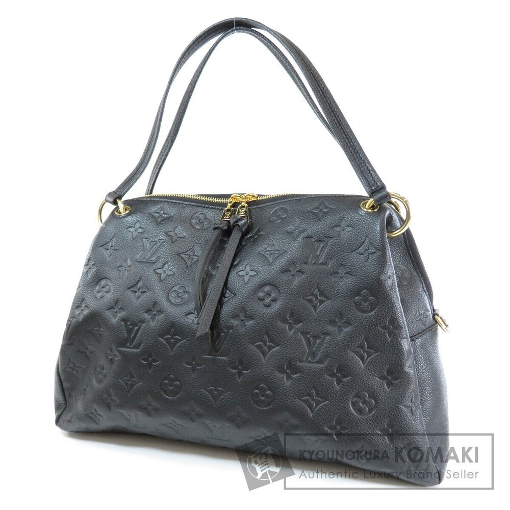 Louis Vuitton Pontheau Empreinte Shoulder Bag Leather Blue Black